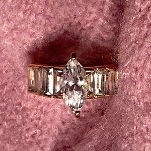 Simulated Diamond Engagement / Cocktail Ring